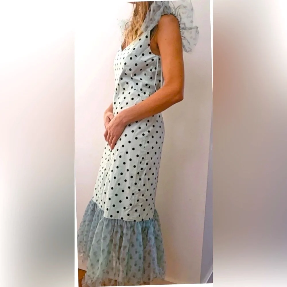 STAUD | Dresses | Staud Marwa Midi Dress Revealing Tulle Ruffled Green Wblack Polka Dots Size 4 | Poshmark STAUD | Dresses | Staud Marwa Midi Dress Revealing Tulle Ruffled Green Wblack Polka Dots Size 4 | Poshmark